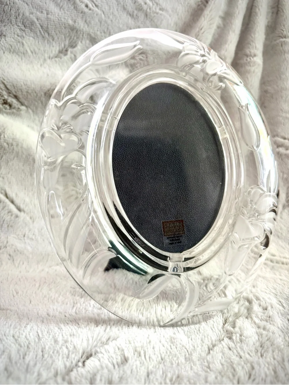 4x6 Fifth Avenue Crystal Frame Etched with Floral Accents